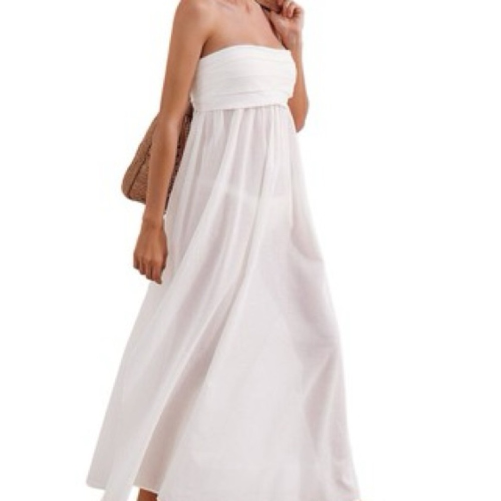 Vix Strapless White Maxi Dress